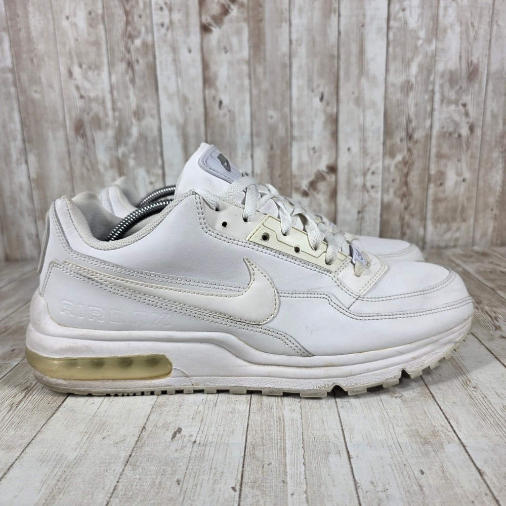 Nike‎ Air Max LTD 3 Men's White Leather Athletic Sneakers Size 11.5